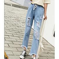 womens high rise strenchy jeans pants street chic slim solid