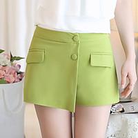 womens high rise micro elastic chinos shorts pants simple slim beaded  ...