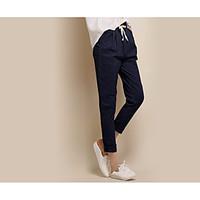 womens high rise strenchy chinos pants street chic slim solid