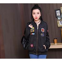 womens casualdaily vintage simple fall winter jacket solid round neck  ...