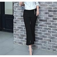 womens mid rise strenchy chinos pants simple slim solid