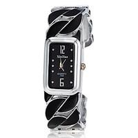 womens all matched rectangle dial alloy band lcd digital fashion watch ...