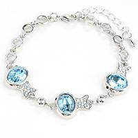 womens chain bracelet jewelry natural handmade fashion vintage crystal ...