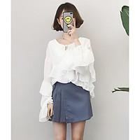 womens casualdaily simple cute spring summer blouse solid patchwork ro ...