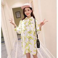 womens casualdaily cute shirt print shirt collar long sleeve cotton