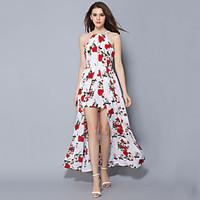womens casualdaily beach holiday vintage swing dress floral halter kne ...