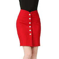 womens plus size bodycon solid split skirtscasualdaily work simple spl ...