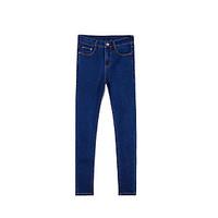 womens mid rise inelastic jeans pants street chic straight slim ripped ...