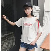 womens casualdaily cute summer t shirt embroidered round neck short sl ...