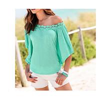 womens casualdaily simple t shirt solid round neck short sleeve silk