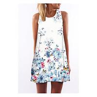 womens going out casualdaily beach simple loose tunic dress floral rou ...