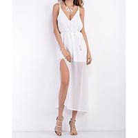 womens going out party sexy sheath dress solid strap maxi sleeveless p ...