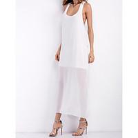 womens beach holiday sexy sheath dress solid strap maxi sleeveless pol ...