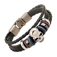 womens mens leather bracelet friendship vintage leather round jewelry  ...