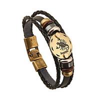 womens mens chain bracelet friendship vintage leather round jewelry fo ...