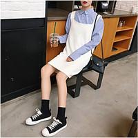 womens daily shift dress solid square neck above knee slings others su ...