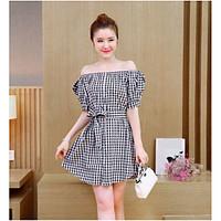 womens daily casual sexy simple a line sheath dress solid plaidcheck b ...