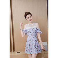 womens going out valentines day cute a line dress print round neck min ...