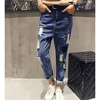 womens mid rise inelastic jeans pants simple relaxed solid