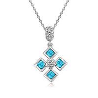 womens pendant necklaces jewelry square jewelry crystal alloy unique d ...