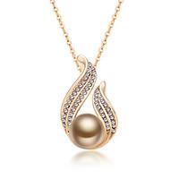 Women\'s Pendant Necklaces Jewelry Irregular Jewelry Pearl Rhinestone Alloy Unique Design Euramerican Fashion Jewelry 147Party Other