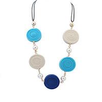 womens pendant necklaces fabric alloy fashion black blue pink jewelry  ...