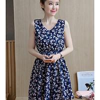womens going out a line dress floral v neck above knee sleeveless othe ...