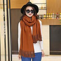 Women Polyester Scarf, Casual RectangleSolid