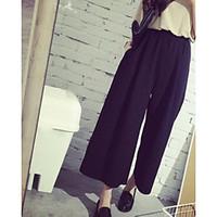 womens high rise micro elastic loose pants street chic loose wide leg  ...