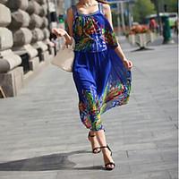 womens beach swing dress print strap midi sleeveless others summer mid ...