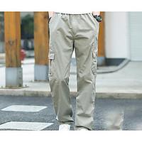 womens mid rise micro elastic chinos pants simple relaxed pure color s ...