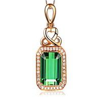 Women\'s Pendant Necklaces Emerald Jewelry Emerald Alloy Euramerican Fashion Simple Style Jewelry 147 Wedding Party Birthday Party/ Evening