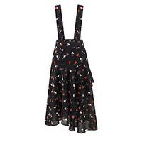 womens casualdaily loose dress floral strap midi sleeveless polyester  ...