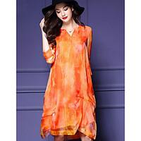 womens going out beach vintage street chic a line dress geometric v ne ...