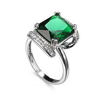 Women\'s Ring Emerald Unique Design Euramerican Fashion Emerald Alloy Jewelry Jewelry 147 Wedding Special Occasion Anniversary