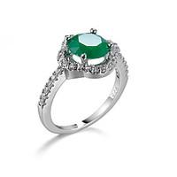 Women\'s Ring Emerald Unique Design Euramerican Fashion Zircon Emerald Alloy Jewelry Jewelry 147 Wedding Special Occasion Anniversary