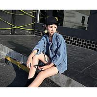 womens going out casualdaily simple cute spring fall denim jacket soli ...