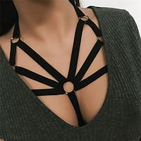 Women\'s Body Jewelry New Sexy Lingerie Goth Travessia Bandage Elastic Harness Gaiola Bra Corpo Cadeia Colar de Jias Para As Mulheres