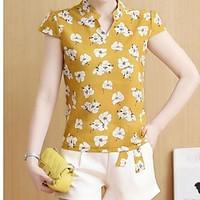 womens casualdaily street chic spring summer shirt pant suits print st ...