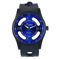 womens fashion watch quartz silicone band casual black white blue