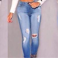 womens mid rise micro elastic jeans pants street chic sexy simple slim ...