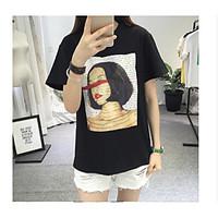 womens casualdaily simple summer t shirt geometric round neck short sl ...