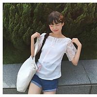 womens casualdaily simple t shirt solid round neck short sleeve cotton ...