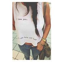 womens casualdaily simple t shirt solid letter round neck sleeveless c ...