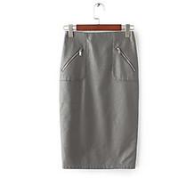 womens casualdaily midi skirts bodycon solid spring summer