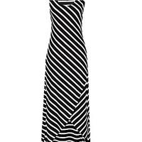 womens beach sexy swing dress striped strapless maxi sleeveless polyes ...