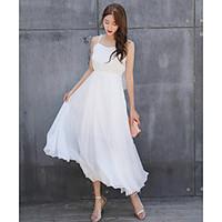 womens casualdaily beach simple loose dress solid v neck maxi sleevele ...