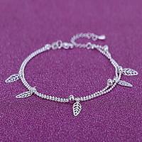 Women\'s Anklet/Bracelet Silver Plated Fashion Leaf Silver Women\'s Jewelry Daily Casual