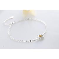 Women\'s Anklet/Bracelet Alloy Simple Style Flower Daisy Silver Women\'s Jewelry Casual