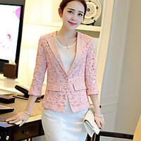 womens party cute spring summer blazer print peaked lapel long sleeve  ...